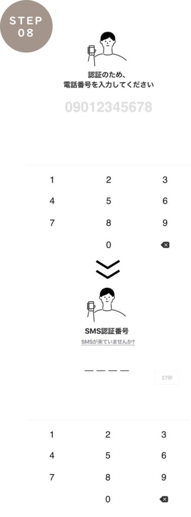 LINE証券 電話番号認証